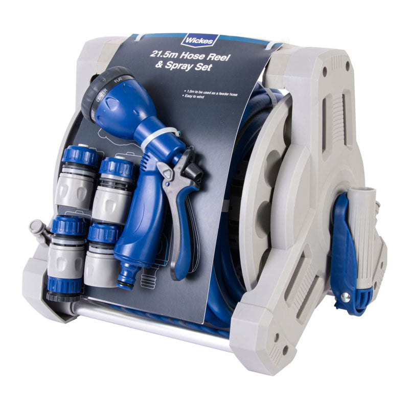 Wickes 21.5m Hose Reel and Spray Gun Set